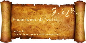 Feuermann Évald névjegykártya